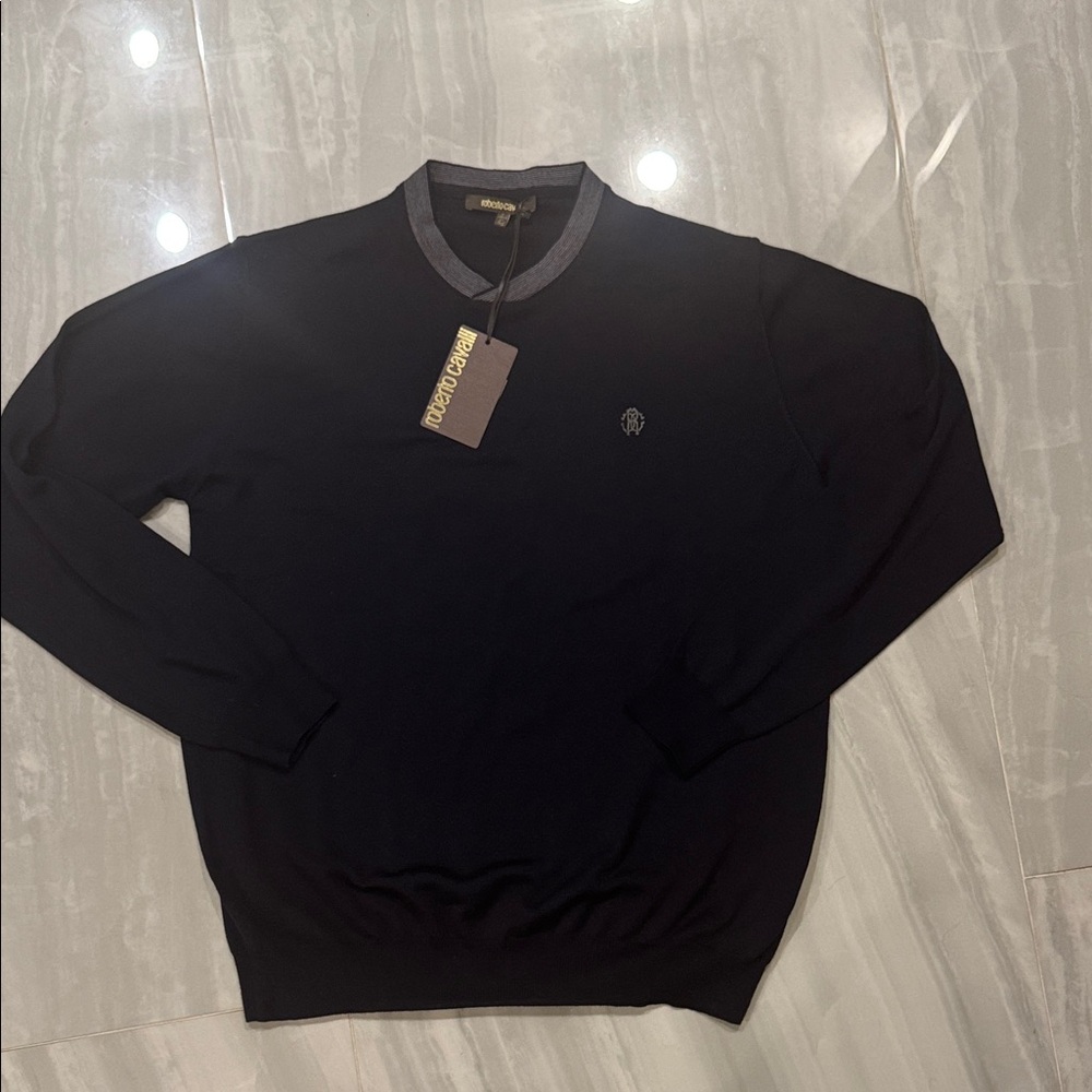 NWT Navy Sweater by Roberto Cavalli